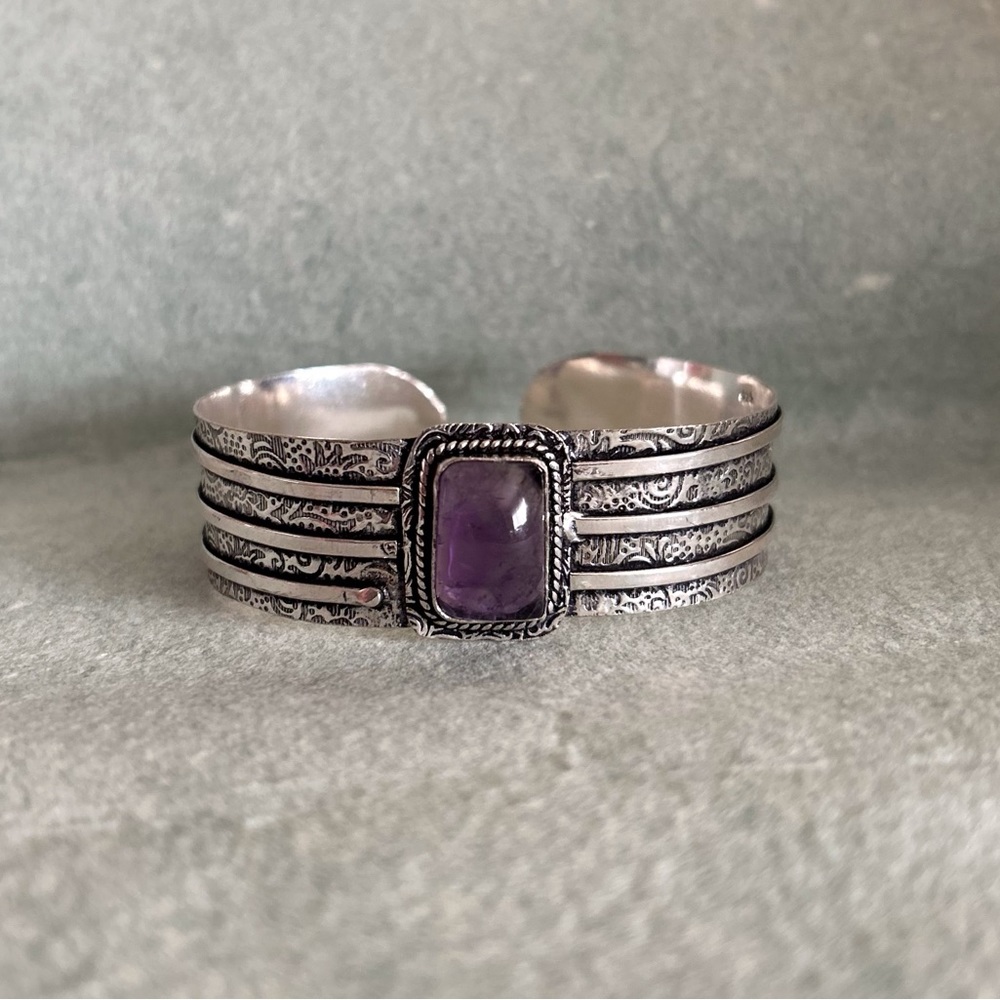 Silver 925 Amethyst Stone Bracelet